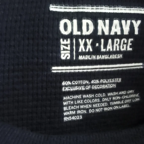 Navy Blue Men's Old Navy Tribeca NYC 93 Thermal Blue Sweater Size XXL - Picture 6 of 9
